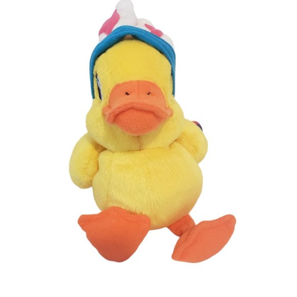 Lisa Frank Dillie Duck Easter Spring Beanie Plush Stuffed Animal Vintage 1998 - Picture 2 of 6